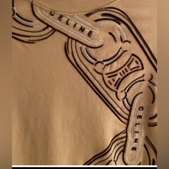 CELINE VINTAGE TRIOMPHE CHAIN LINKS KNITTED TOP - w RECEIPT - Picture 2 of 6